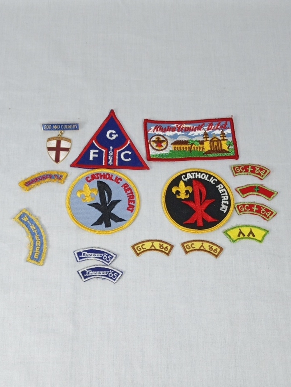 Vintage Boy Scout Religious Themed Patches And Pin New Used Mix